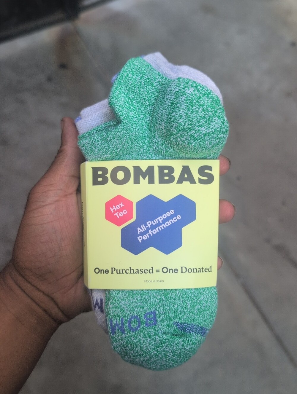 Bombas Green & White Heather All-Purpose Performance Socks Youth 12T-3Y
